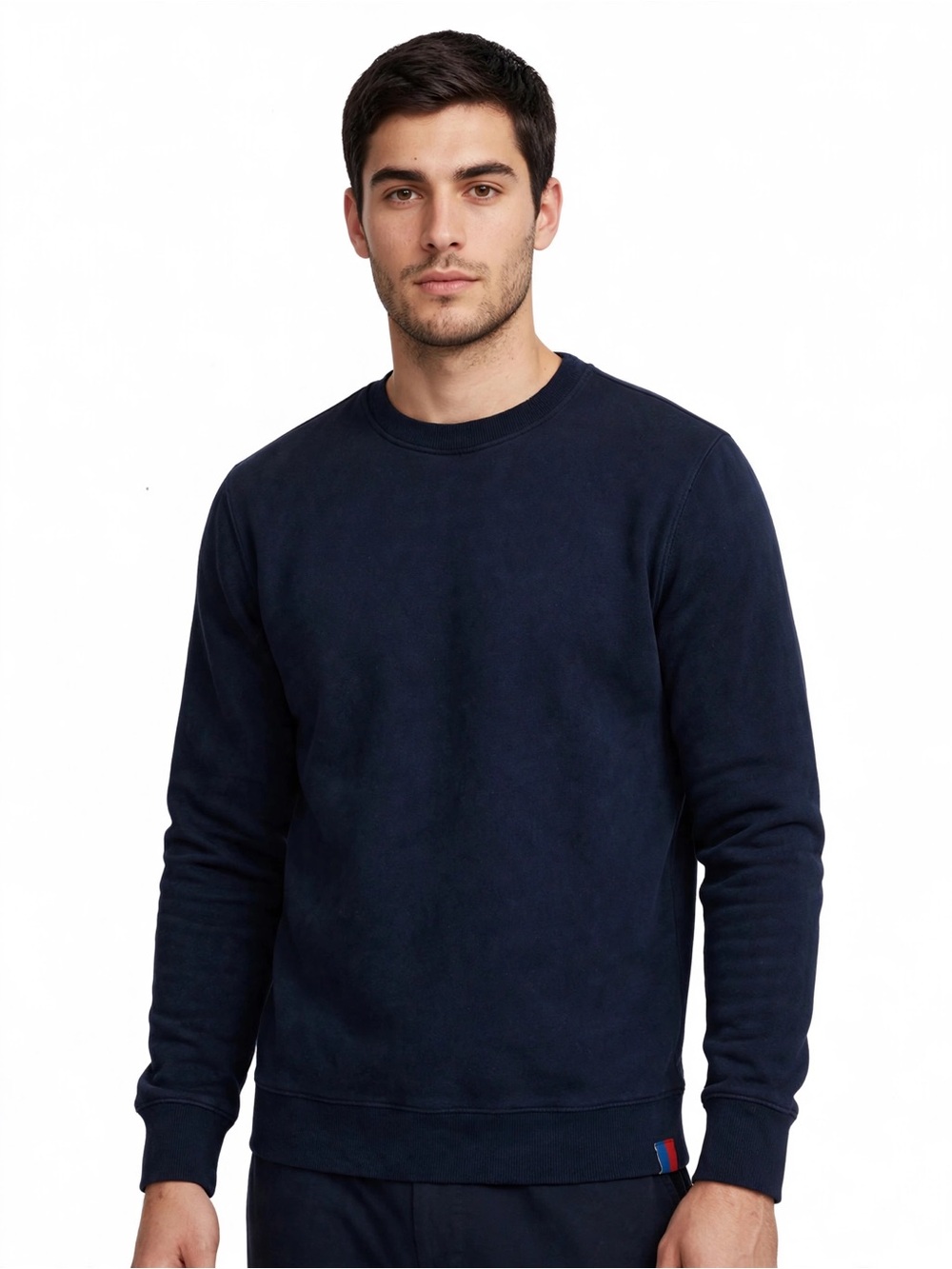 Kule Mister S Navy Crewneck Sweatshirt Pullover Minimalist Preppy Mens